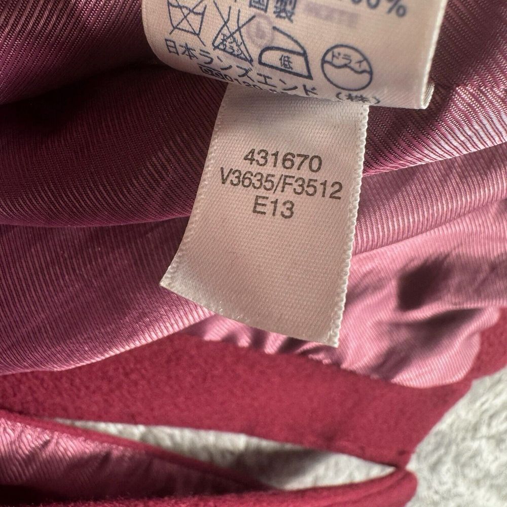 Lands End Wool Cashmere Blend Coat Womens 10 Red Burgundy City Girl Classic - Picture 8 of 10